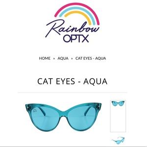 Rainbow Optx Aqua cat eye sunglasses